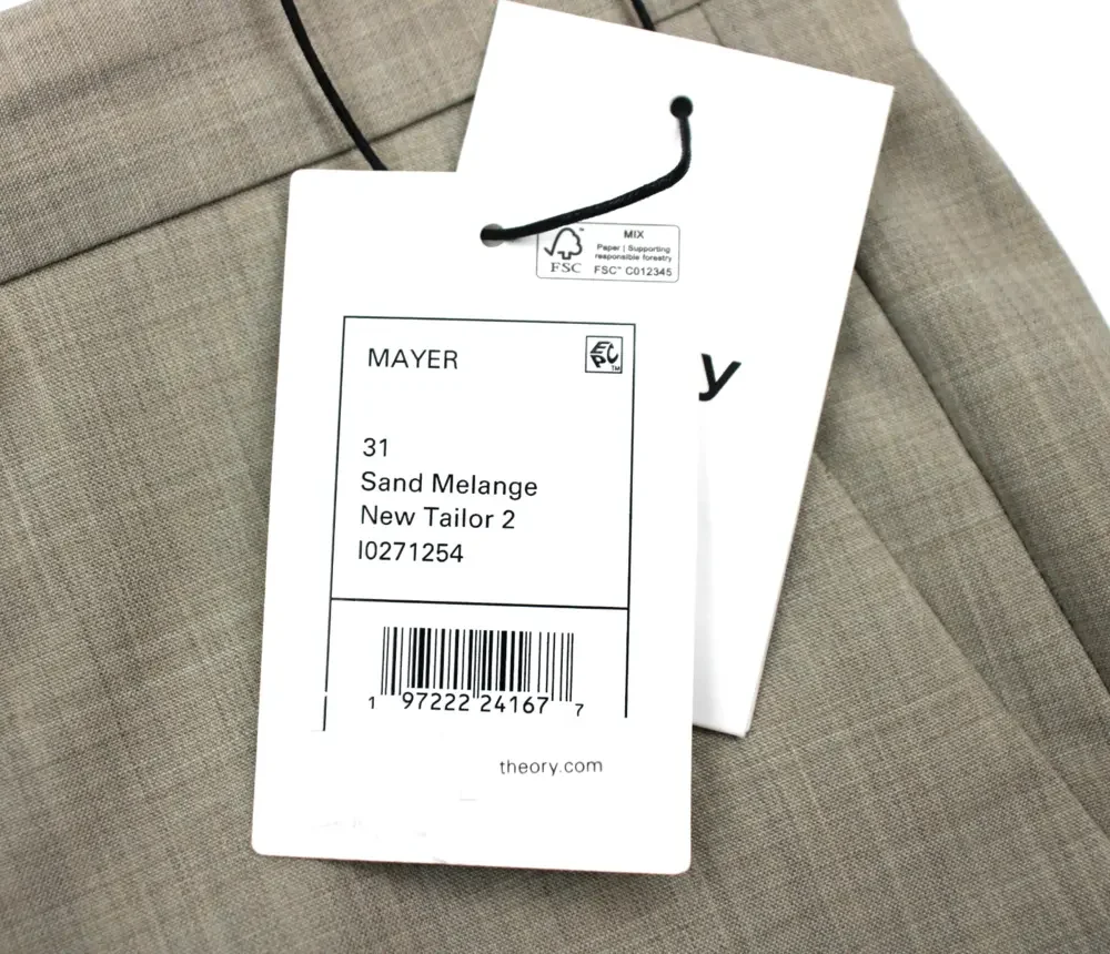 Theory Suit 38 R Mens Chambers Mayer Sand Beige Weave Slim Fit Wool New Tailor 2